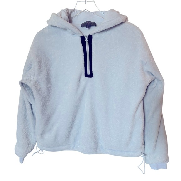 Sunday in Brooklyn | Women's Light Blue Fleece Hoodie Size Small - Picture 1 of 8